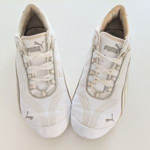 White Puma Running Shoes